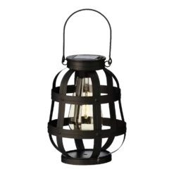 Lumineo Solar Set Met Tuinlamp En Lantaarn - LED - D14 X H80cm - Zwart - 3st. -Bloeiplek Verkoopwinkel solar set met tuinlamp en lantaarn led d14 x h80cm zwart 3st solar 5 3