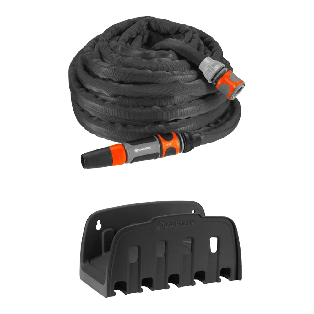 Textielslang Liano Set Met Wandslanghouder - 15m - Gardena 2 Textielslang Liano Set Met Wandslanghouder - 15m - Gardena - Afbeelding 2