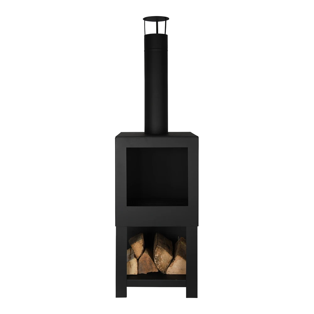 Tuinhaard Met Houtopslag - Fancy Flames 1 Tuinhaard Met Houtopslag - Fancy Flames