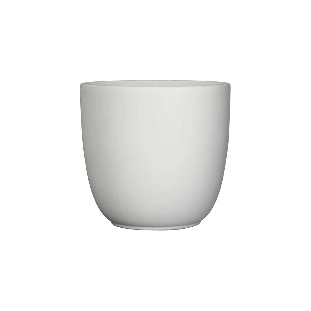 Bloempot Tusca - D25 X H23cm - Mat Wit 1 Bloempot Tusca - D25 X H23cm - Mat Wit