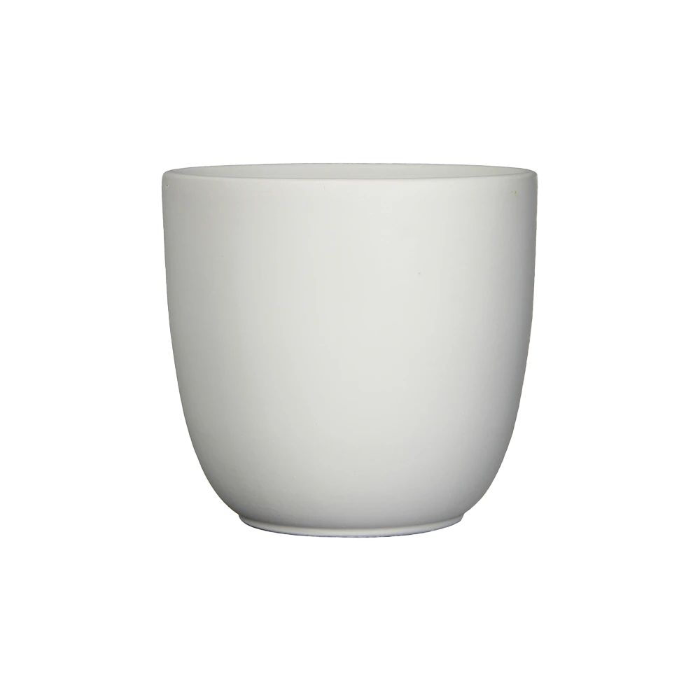 Bloempot Tusca - D28 X H25cm - Mat Wit 1 Bloempot Tusca - D28 X H25cm - Mat Wit