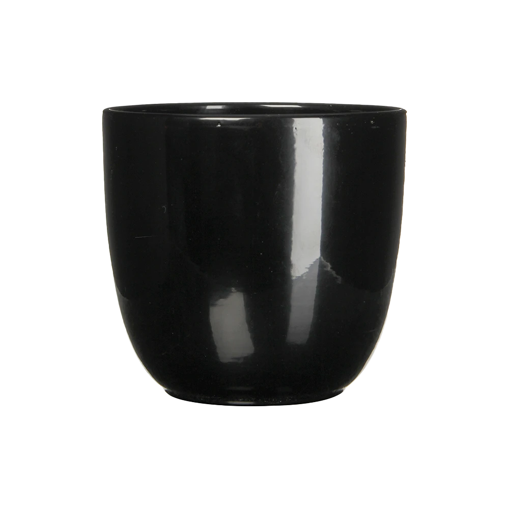Bloempot Tusca - D25 X H23cm - Zwart 1 Bloempot Tusca - D25 X H23cm - Zwart