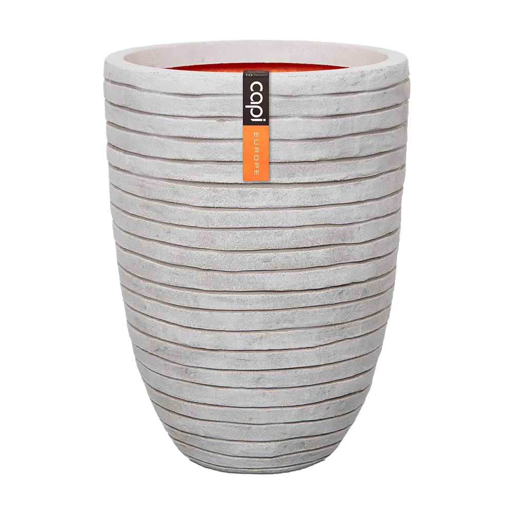 Capi Bloempot Nature Elegant Row NL - D34 X H47cm - Ivoor 1 Capi Bloempot Nature Elegant Row NL - D34 X H47cm - Ivoor